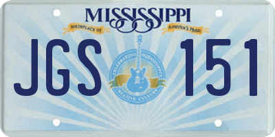 MS license plate JGS151