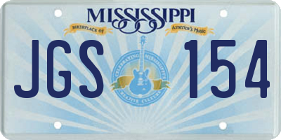 MS license plate JGS154