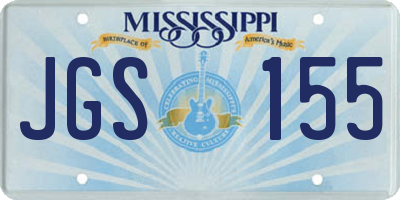 MS license plate JGS155