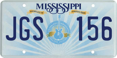 MS license plate JGS156