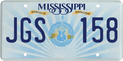 MS license plate JGS158