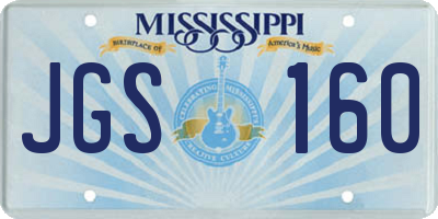 MS license plate JGS160