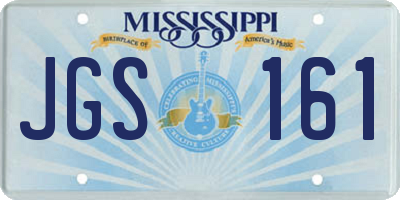 MS license plate JGS161