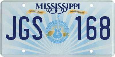 MS license plate JGS168