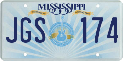 MS license plate JGS174