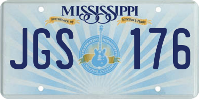 MS license plate JGS176