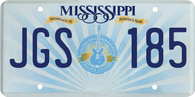 MS license plate JGS185