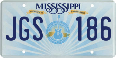 MS license plate JGS186