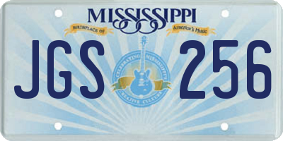 MS license plate JGS256