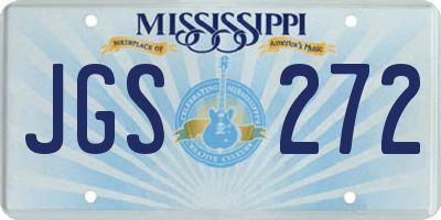 MS license plate JGS272