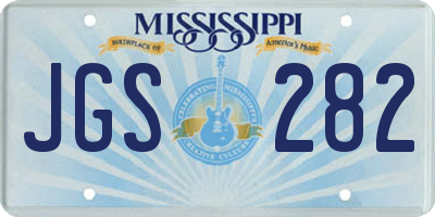 MS license plate JGS282