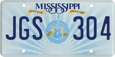 MS license plate JGS304