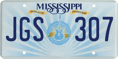 MS license plate JGS307