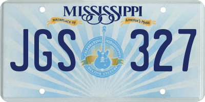 MS license plate JGS327