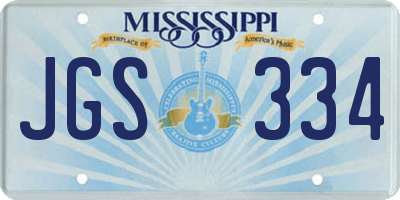 MS license plate JGS334