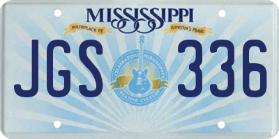 MS license plate JGS336