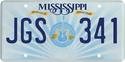 MS license plate JGS341