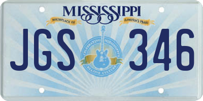 MS license plate JGS346