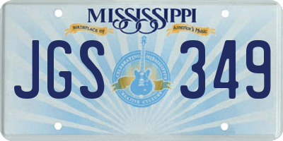 MS license plate JGS349