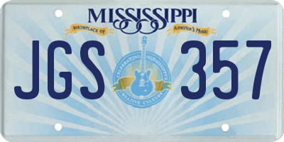 MS license plate JGS357