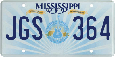 MS license plate JGS364