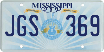 MS license plate JGS369