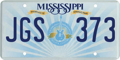 MS license plate JGS373