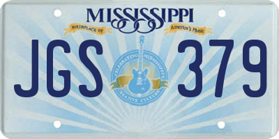 MS license plate JGS379