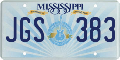 MS license plate JGS383