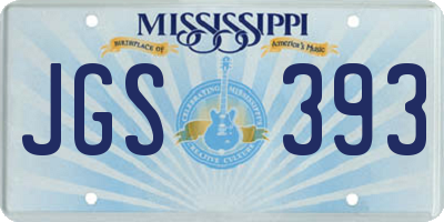 MS license plate JGS393
