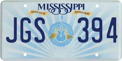 MS license plate JGS394