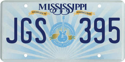 MS license plate JGS395