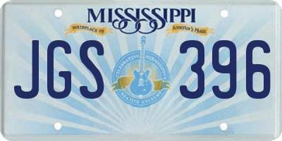 MS license plate JGS396