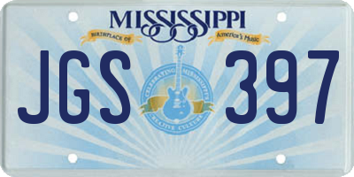 MS license plate JGS397