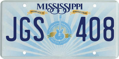 MS license plate JGS408