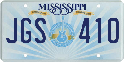 MS license plate JGS410