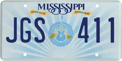 MS license plate JGS411