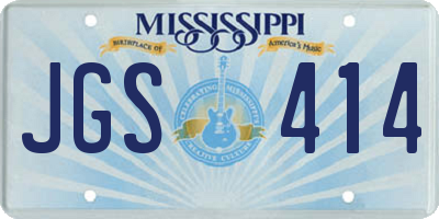 MS license plate JGS414