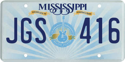 MS license plate JGS416