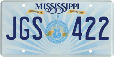 MS license plate JGS422