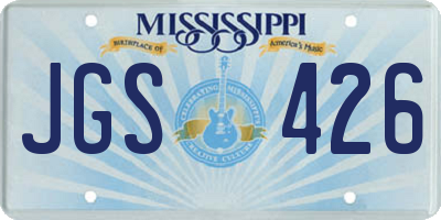 MS license plate JGS426