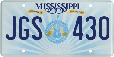 MS license plate JGS430