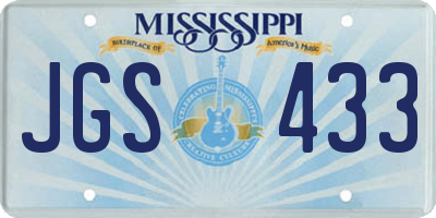 MS license plate JGS433