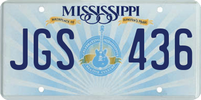 MS license plate JGS436