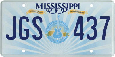 MS license plate JGS437