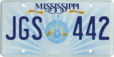 MS license plate JGS442