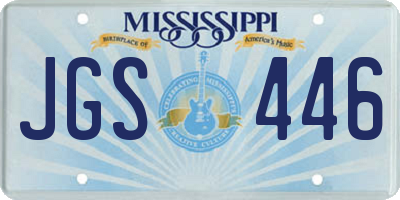 MS license plate JGS446