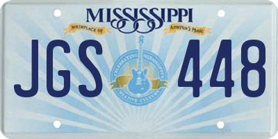 MS license plate JGS448
