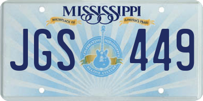 MS license plate JGS449