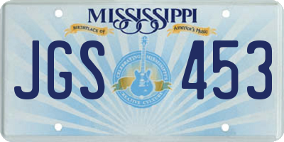 MS license plate JGS453